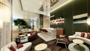 Phoi canh khu vuc Sky Lounge tang 20 thap T2